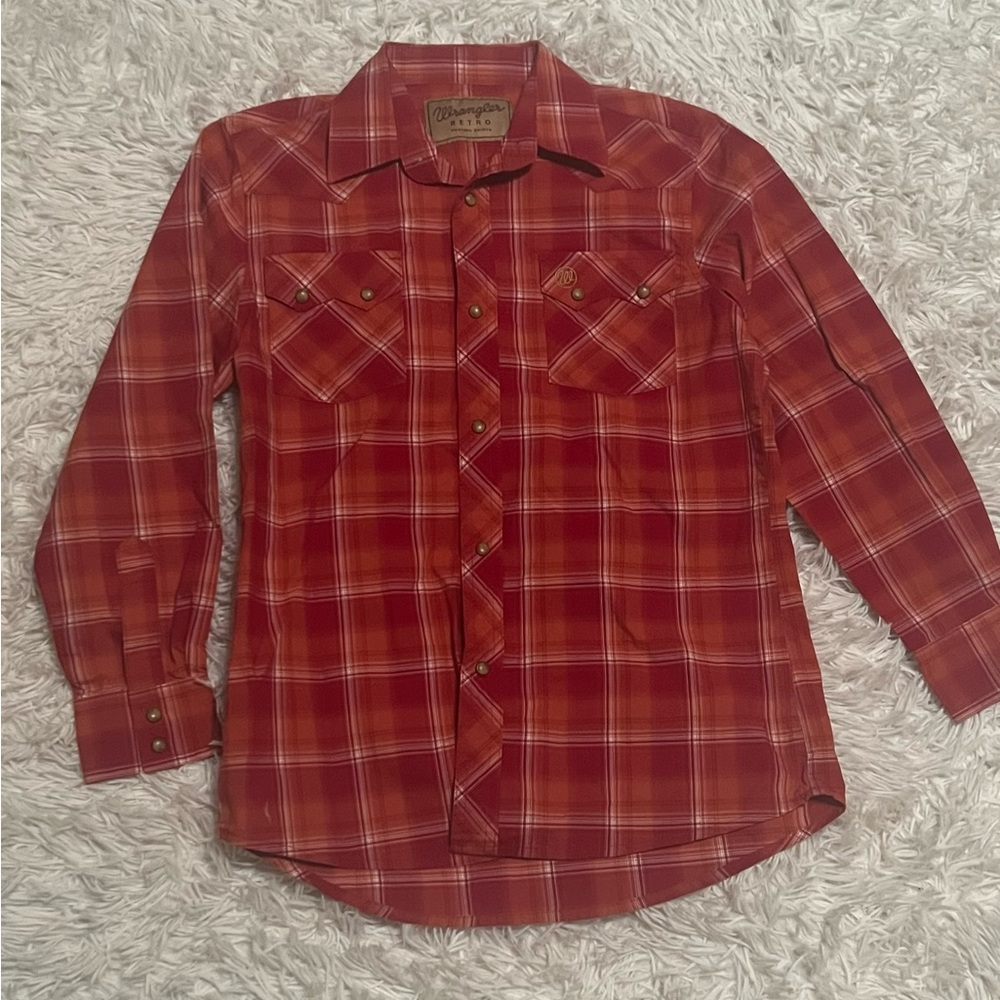 Wrangler Retro snaps size boys large or 10-12 western shirt